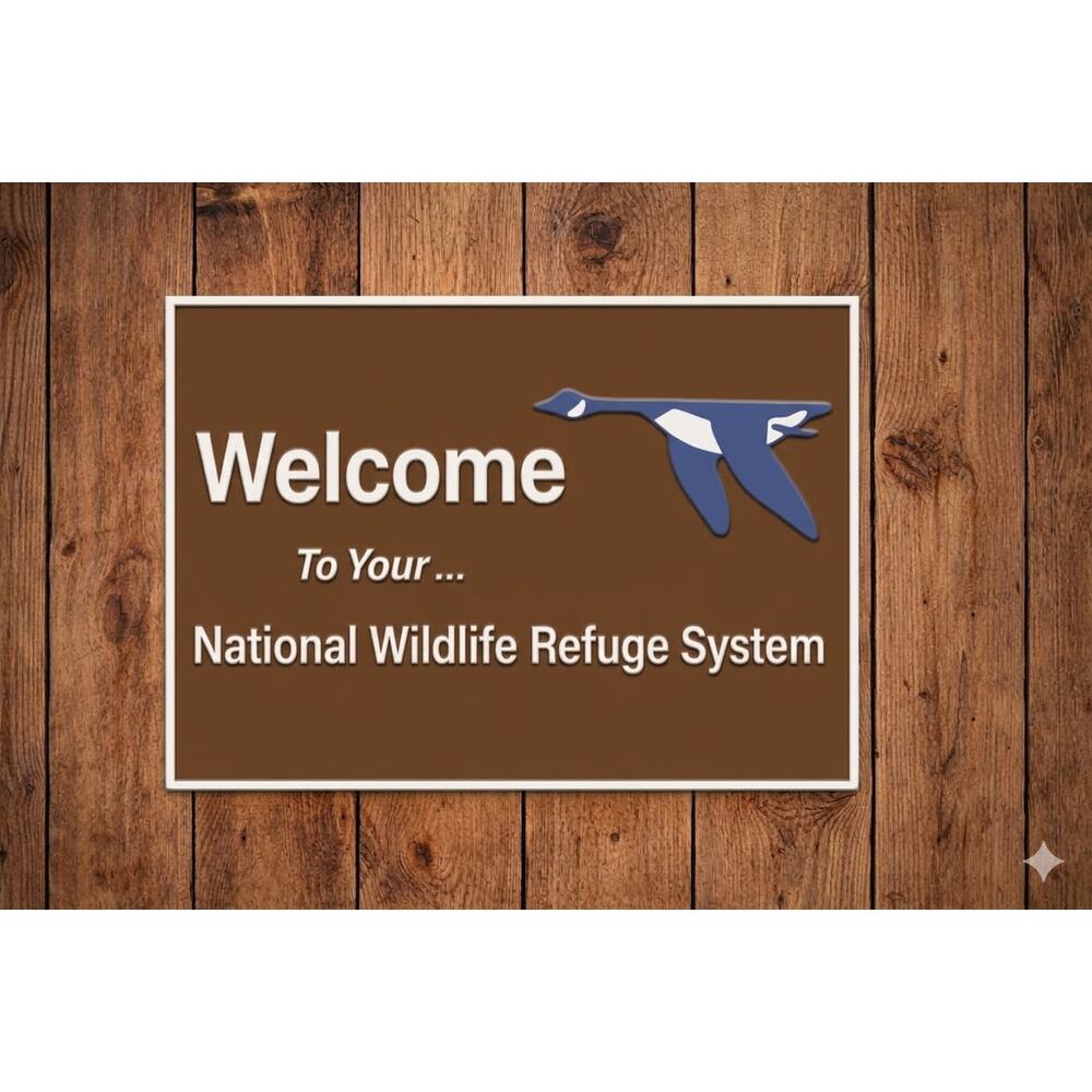 Welcome To Your National Wildlife Refuge System Sign Dept of the Interior Park